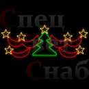 Светодиодный мотив "Елочка со звездами".