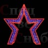 Фотозона уличная "Звезда 2026" 7.5х3 м сине-красная