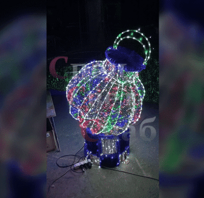 Световая фигура Елочный шар "Шапито" на подставке высота 1.5м