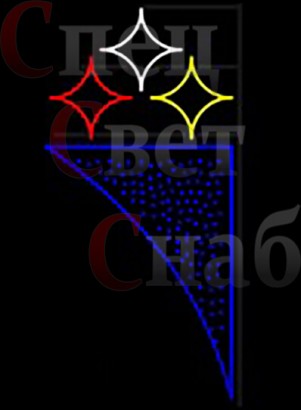 Светодиодная консоль к 9 мая "Зимний Путь" 80 х 160 см