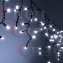 Уличная бахрома ЭКОНОМ 12 м белая темный шнур