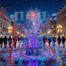 Морозостойкий Фонтан "Парад" с фейерверком 4х4 м